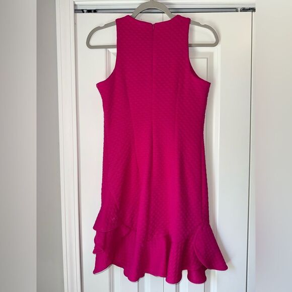 Eliza J Pink Ruffled Sheath Dress Cocktail - Picture 10 of 13
